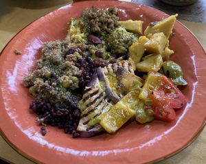 Buddha bowl at Soup in Town in Lucca