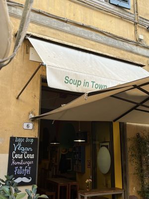 ...almost hidden  at Soup in Town in Lucca