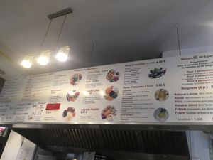 Whole menu at Lina Restaurant in Paris