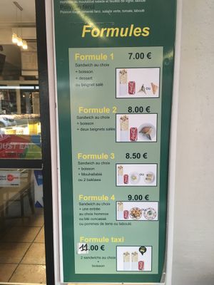 Menus at Lina Restaurant in Paris