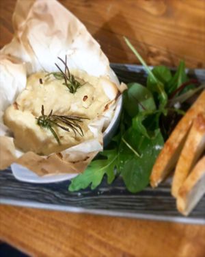 Baked camembert starter- amazing at Vegano in Newcastle Upon Tyne