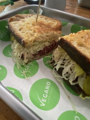 Reuben New York deli style sandwich   at Vegano in Newcastle Upon Tyne