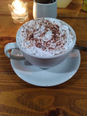 Hot chocolate with cream 😍☕🍫 at Vegano in Newcastle Upon Tyne