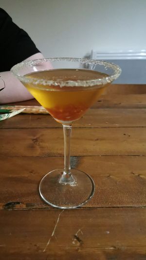 Bakewell tart cocktail at Vegano in Newcastle Upon Tyne