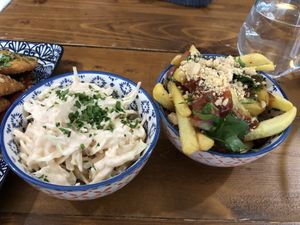 Slaw and sweet chilli fries (loaded option seems no longer on menu)  at Vegano in Newcastle Upon Tyne