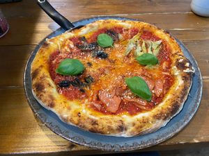 Quatrio stagione: tasty and mild. The ham is really good! at Vegano in Newcastle Upon Tyne