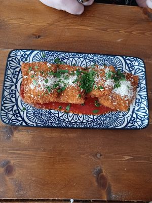 deep fried ravioli at Vegano in Newcastle Upon Tyne