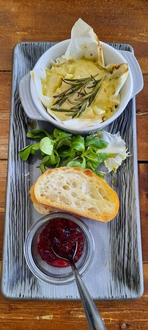 Homemade baked camembert at Vegano in Newcastle Upon Tyne