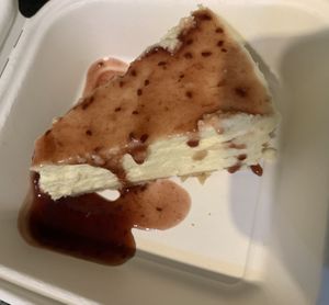 Raspberry cheesecakee  at Vegano in Newcastle Upon Tyne