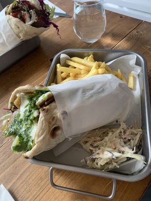 Wor dirty doner kebab (top left) & Chikn kebab (centre)  at Vegano in Newcastle Upon Tyne