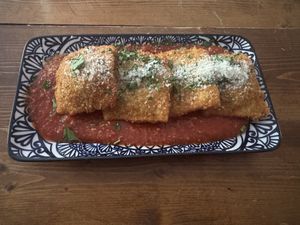 Deep fried ravioli  at Vegano in Newcastle Upon Tyne