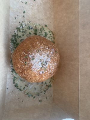 Carbonara arancini  at Vegano in Newcastle Upon Tyne