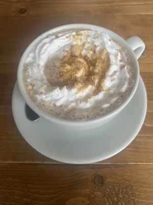 Praline hot chocolate   at Vegano in Newcastle Upon Tyne