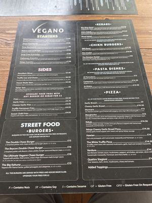 Everything on the menu is vegan    at Vegano in Newcastle Upon Tyne