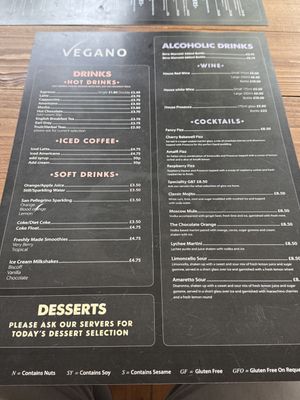 Good selection of drinks    at Vegano in Newcastle Upon Tyne
