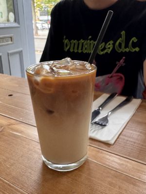 Iced latte    at Vegano in Newcastle Upon Tyne