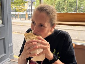 Someone’s enjoying their kebab 😄    at Vegano in Newcastle Upon Tyne