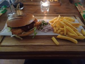 Bbq chick'n burger at Vegano in Newcastle Upon Tyne