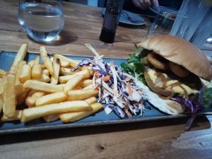 Cheese burger at Vegano in Newcastle Upon Tyne