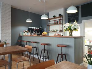 The counter at Vegano in Newcastle Upon Tyne