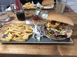 The most delicious burger the size of my head!!!!  at Vegano in Newcastle Upon Tyne