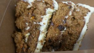Carrot cake at Vegano in Newcastle Upon Tyne