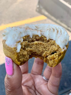 Pumpkin Donut - texture closeup at Purely Sweet Bakery in Beavercreek