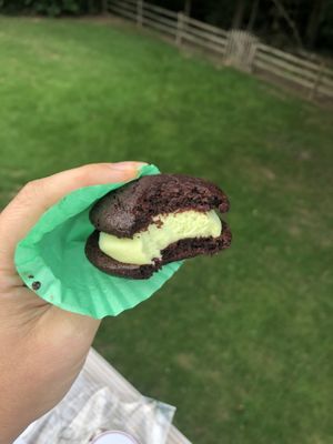 Mint chocolate whoopie pie  at Purely Sweet Bakery in Beavercreek