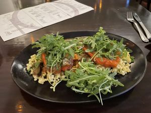 Aubergine strew off the chart 🌱🤩  at Focus Foodbar in Tilburg