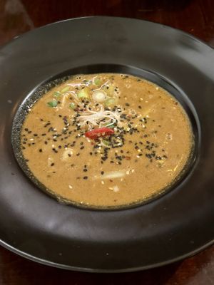 Peanut soup at Focus Foodbar in Tilburg