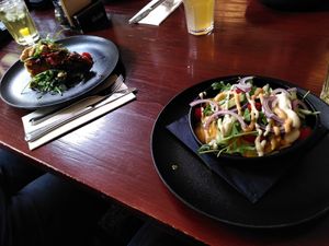 Quiche and kapsalon at Focus Foodbar in Tilburg