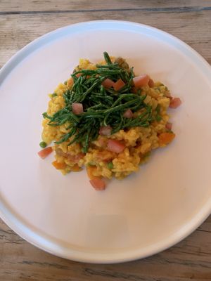 Vegan paella at Focus Foodbar in Tilburg