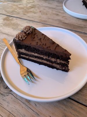 Chocolate cake at Focus Foodbar in Tilburg