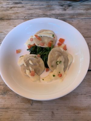 Raviolli bolognese at Focus Foodbar in Tilburg