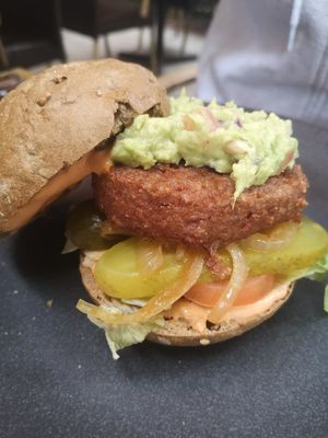 Beyond meat burger at Focus Foodbar in Tilburg