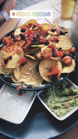 Loaded nachos at Focus Foodbar in Tilburg