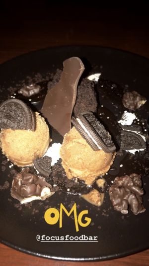 Chocolate dessert at Focus Foodbar in Tilburg