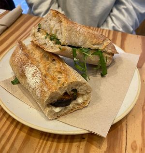 Vegan sandwich  at Hinterland in Brussels