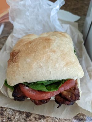 BLT tempeh sandwich at Pastel & Coco in Gatineau