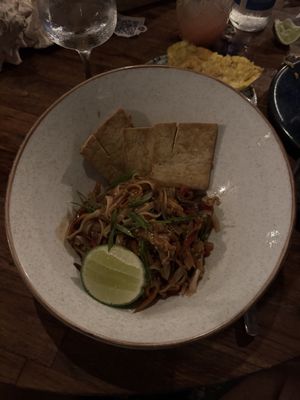 Pad Thai with Tofu  at Los 7 Mares in La Guajira