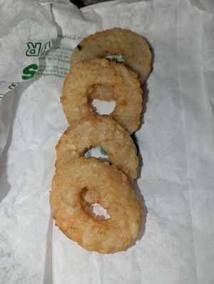 Potato rings at Subway in Caledonia