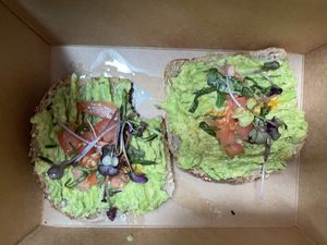 Tomato-Basil Avocado Toast  at The Stand Vegan Cafe in Fairfield
