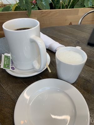 Coffee with a side of coconut milk  at The Stand Vegan Cafe in Fairfield