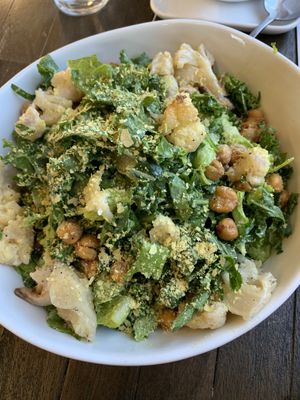 Caesar salad with cauliflower and crispy chickpeas at The Stand Vegan Cafe in Fairfield