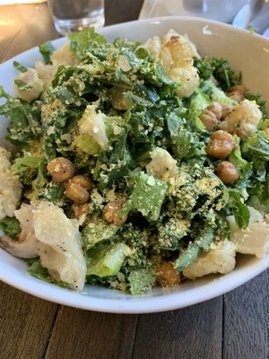 Caesar salad with cauliflower and crispy chickpeas at The Stand Vegan Cafe in Fairfield