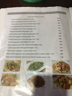 Menu at Mint Kitchen in Koh Tao