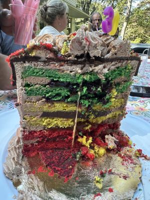Rainbow cookie cake  at Shuga Pie Shop in Babylon