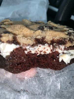 Inside the chocolate chip one  at Shuga Pie Shop in Babylon