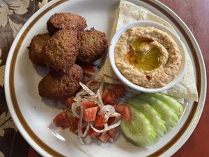 Falafel plate   at Ing Ing Guesthouse in Sihanoukville