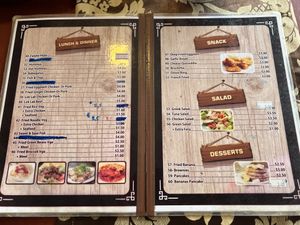 Menu   at Ing Ing Guesthouse in Sihanoukville